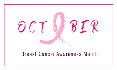 breast cancer awareness month illlustration pink
