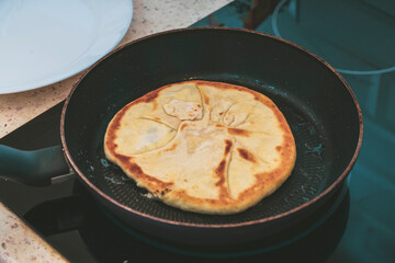 delicious tortillas of dough with filling