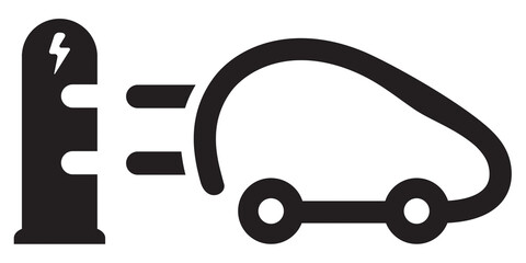 VOITURE ÉLECTRIQUE AVEC BORNE DE RECHARGEMENT