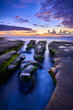 sunset over the sea
