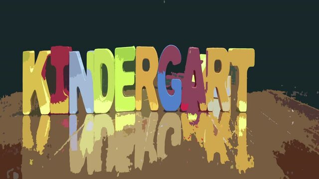 The word KINDERGARTEN animation 