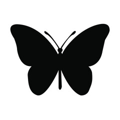 butterfly icon on a white background, vector illustration
