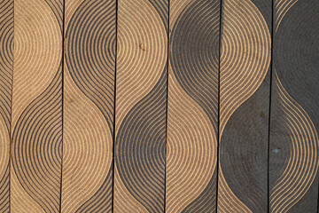 wavy wall with a pattern in oriental style