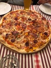 pizza with salami