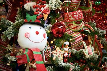 Christmas Tree Decorations with ornaments 