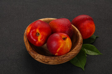 Sweet tasty ripe few nectarines