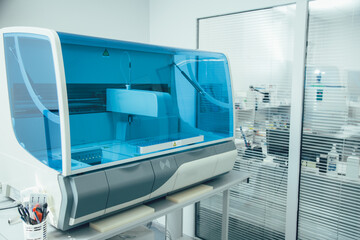 Fototapeta na wymiar Sterile modern equipment of professional medical laboratory