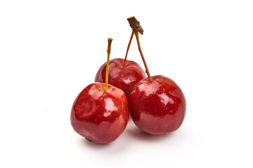 Small paradise apples, isolated on white background