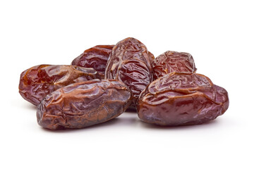Dried dates, isolated on white background