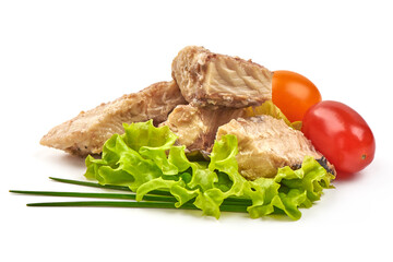 Canned sardines, isolated on white background