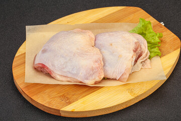 Raw chicken hip for cooking