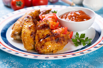 Grilled chicken qings