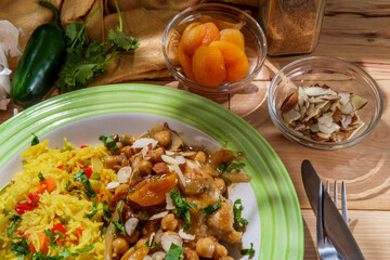 Moroccan Chicken Rice Pilaf