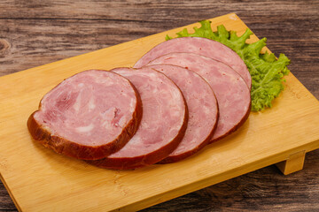 Slices of pork meat ham