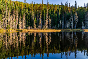 Huff Lake In Pend Oreille County, Washington State.