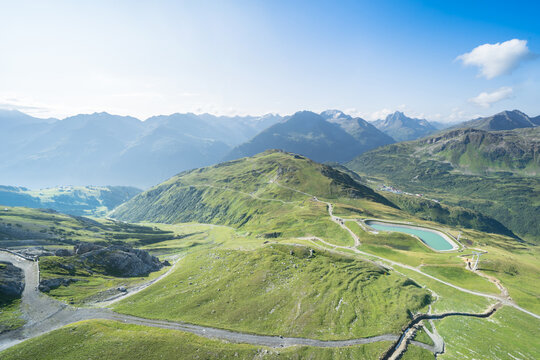 Idyllic summer landscape in the Alps