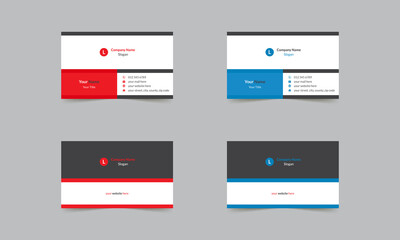 Modern minimal business card design template
