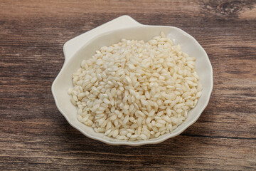 Raw arborio rice for Risotto