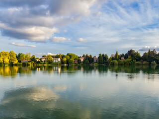 Flooding of Lake Maggiore in the city of Arona