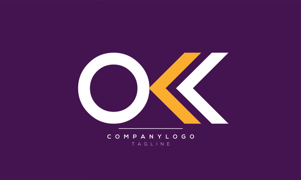 Alphabet letters Initials Monogram logo OKK,OK,K and O