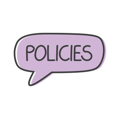 policies word concept - vector illustration