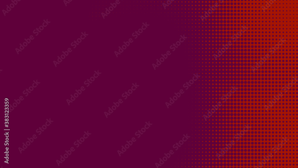 Poster dots halftone red purple color pattern gradient texture with technology digital background. dots pop