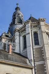 Fototapeta na wymiar Saint Vincent de Paul church (former church Holy Louis of Jesuits, built by Jesuits in mid-1600s). Blois, Loir-et-Cher departement in Loire Valley, France.