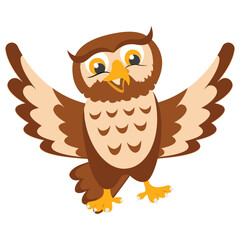 
An owl character icon design
