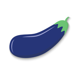 Eggplant icon. Vector illustration of a purple raw vegetable. Healthy food.