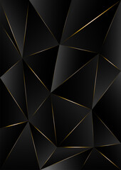 black triangle, dark wallpaper background with gold border line path