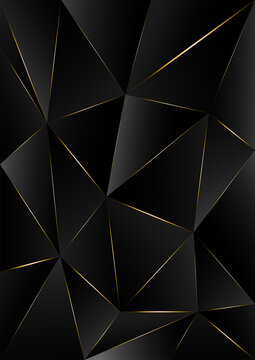 black triangle, dark wallpaper background with gold border line path
