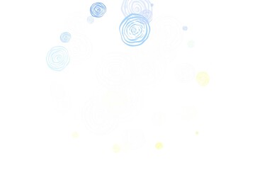 Light Multicolor vector doodle pattern with roses.