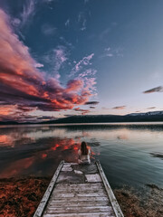 sunset on the pier