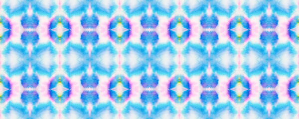 Aztec Ikat Pattern. Indigo Vintage Endless Embroidery. Colorful Tribal Ikat Illustration. Endless Watercolor Batik. Scandinavian Textile. Tribal African Textile. Vintage Geometric Ornament.