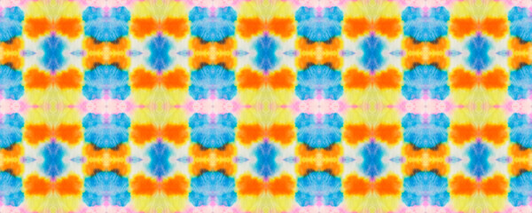 Seamless Pattern. Vintage Geometric Wallpaper. Seamless Ethnic African Print. Endless Watercolor Batik. Multicolor Lace Ikat. Colorful Vintage Bohemian Embroidery. Tribal Peruvian Textile.