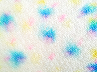 Colorful Dyed Art. Beautiful Artistic Dirty Painting. Colorful Dyed Illustration. Colorful Blurred Aquarelle Blobs. Grunge Abstract Print. Watercolor Wallpaper. Trendy Acrylic Dirty Style.