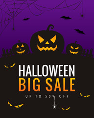 Happy Halloween poster. Vector illustration.