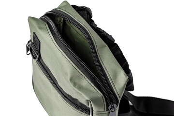 Naklejka premium Travel military bag isolated on white background