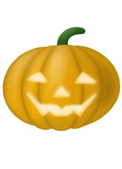 pumpkin for Halloween, suitable for postcards or stickers
