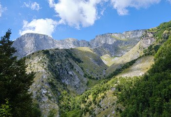 Landscape From Vagli lake and apuan mountains