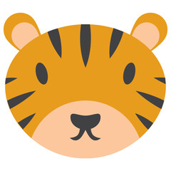 

A wild animal, tiger face
