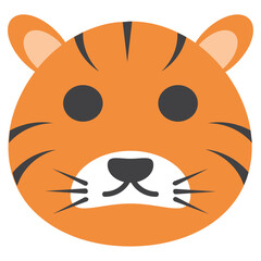 

A wild animal, tiger face
