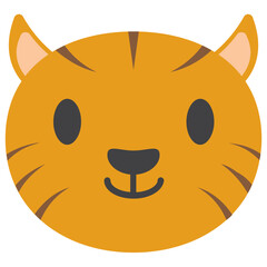 

A wild animal, tiger face
