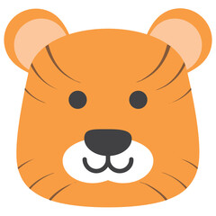 

A wild animal, tiger face

