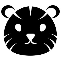 

A wild animal, tiger face
