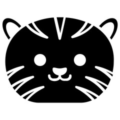 

A wild animal, tiger face
