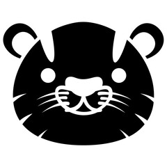 

A wild animal, tiger face
