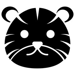 

A wild animal, tiger face
