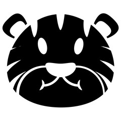 

A wild animal, tiger face

