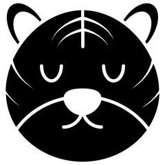 

A wild animal, tiger face
